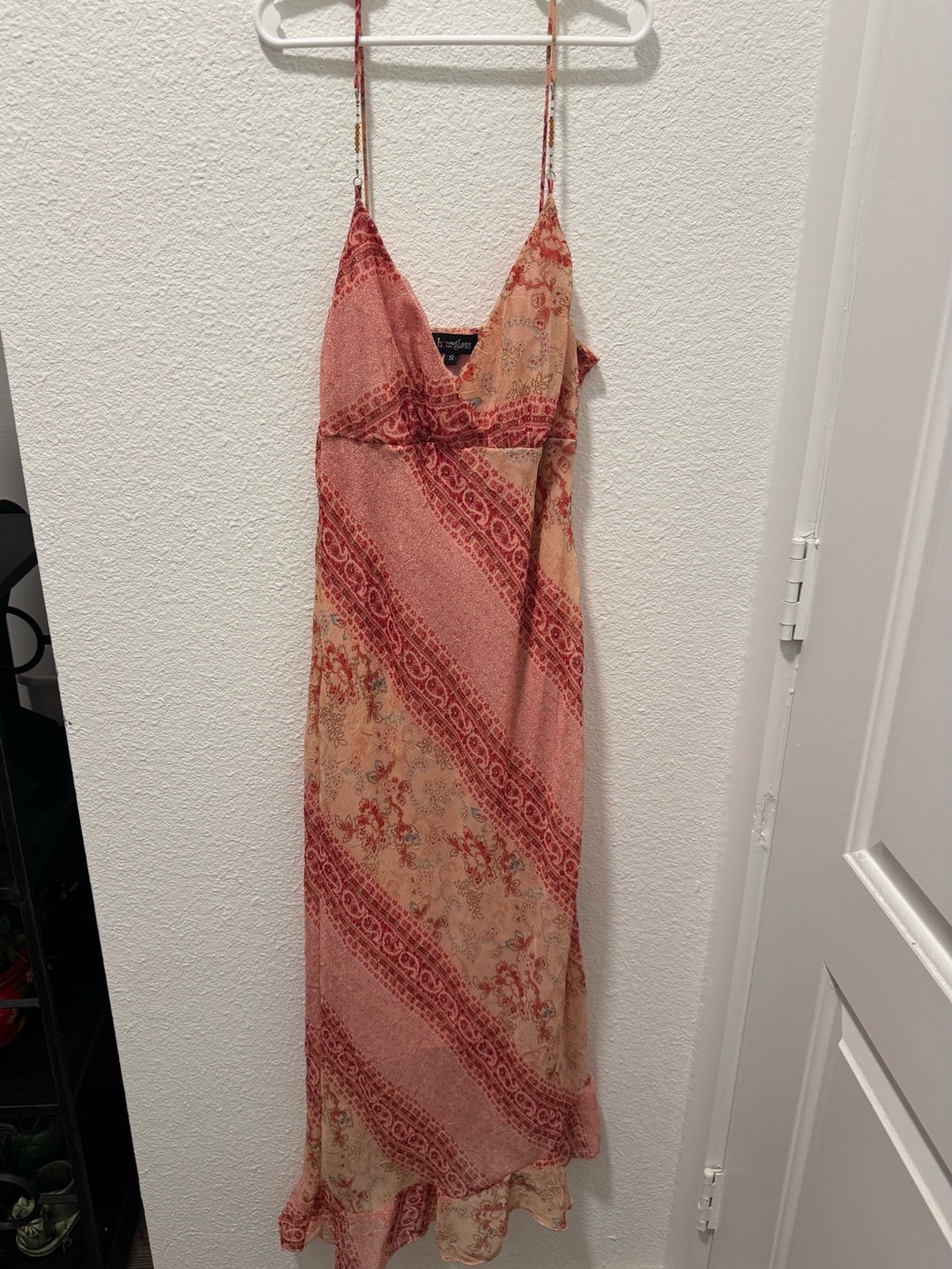 Hourglass Pink and Cream Floral Maxi Slip Dress